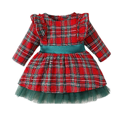 robe noel bebe fille vert