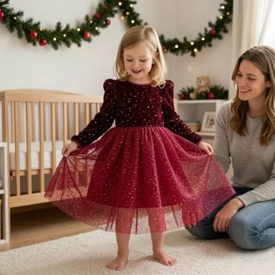 Robe princesse bordeaux | scintillante