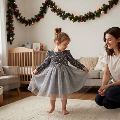 Robe scintillante enfant  |  Élégance festive