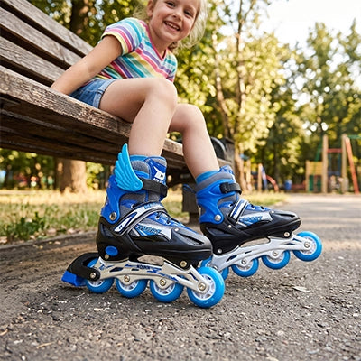 roller enfant bleu