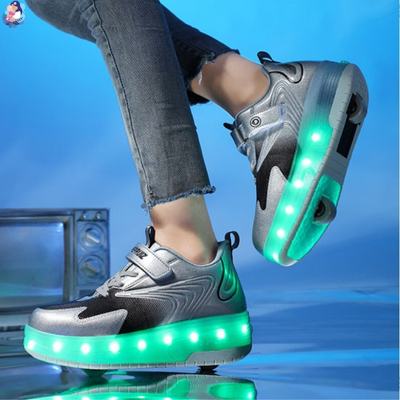 Roller enfant | Chaussures à roulettes LED rechargeables
