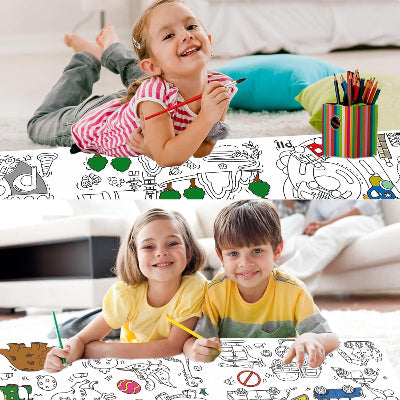 rouleau papier dessin a colorier amusant