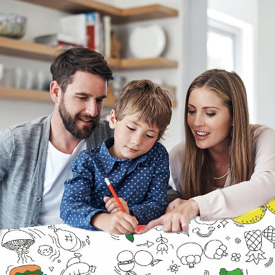 rouleau papier dessin a colorier coordination oeil main