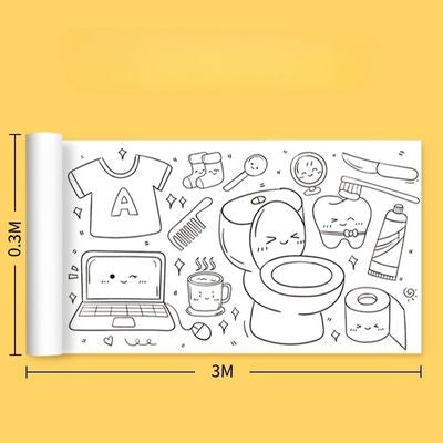 rouleau papier dessin a colorier menage