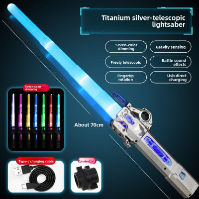 sabre laser retractable lazer game argent