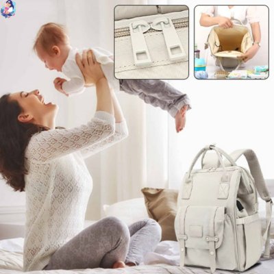 Sac à dos à langer avec port de chargement USB RETENA-solide