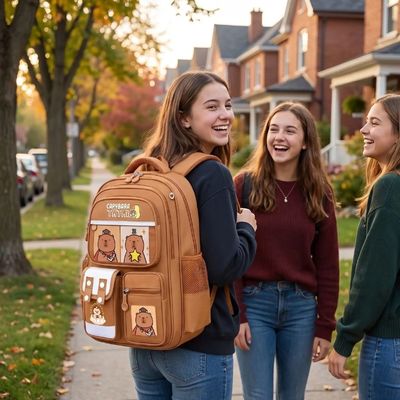 Sac à dos collège fille Capybara | Ergonomique