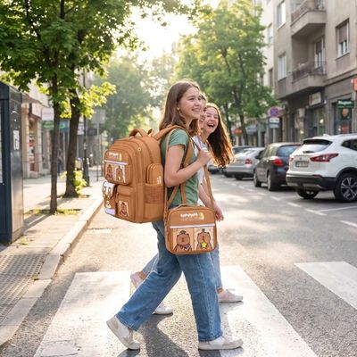 sac a dos college fille capybara leger