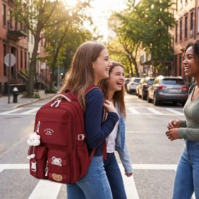 sac a dos fille adolescente quotidien