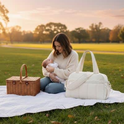 sac a langer beige clair