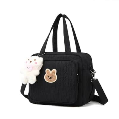 sac a langer compact illustre noir