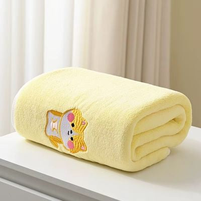 serviette de bain bebe jaune