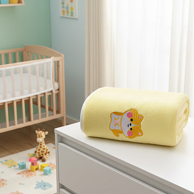 serviette de bain bebe motif decoratif