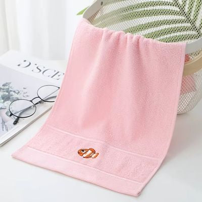 serviette de bain bebe  rose