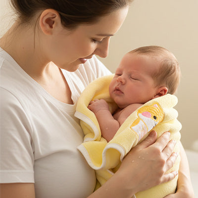 serviette de bain bebe utilisable comme couverture