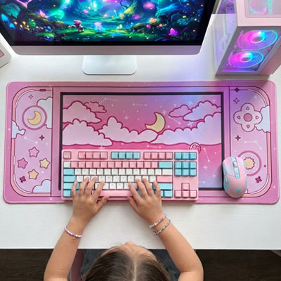 sous main bureau enfant kawaii