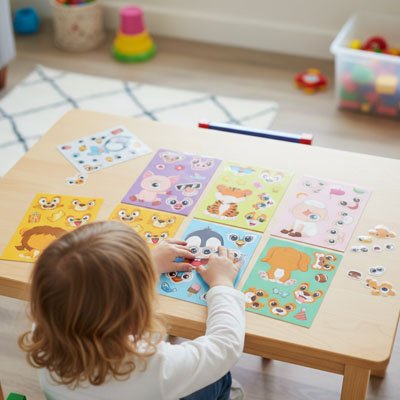 stickers autocollant jeu educatif d association