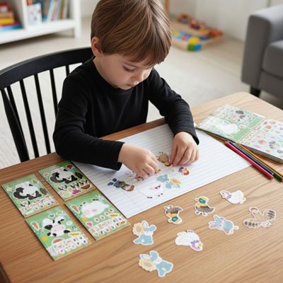 stickers autocollant planches organisees par scene
