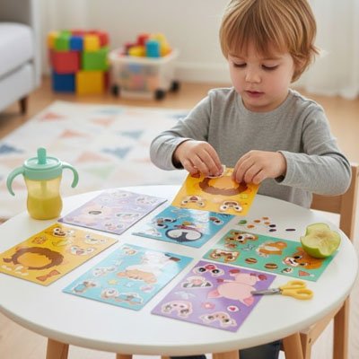 stickers autocollant support de jeu sous forme de planches colorees