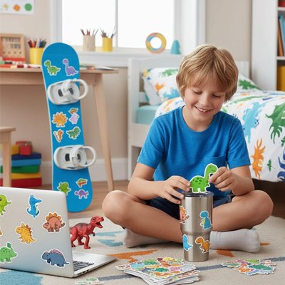 stickers autocollant theme dinosaures