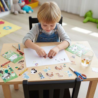 stickers autocollants developpement de la motricite fine