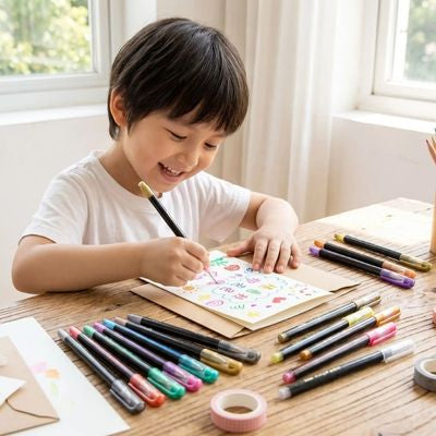 Stylos à gel | Métalliques Pailletés 12 Couleurs