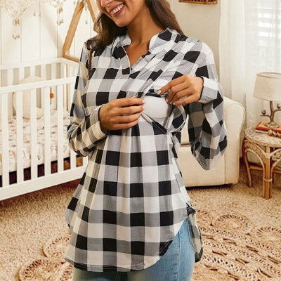 t shirt allaitement noir gris