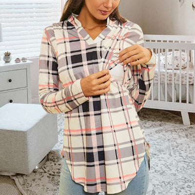 t shirt allaitement rose blanc