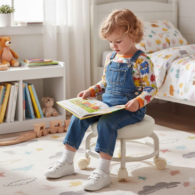 tabouret enfant blanc