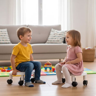 tabouret enfants blanc