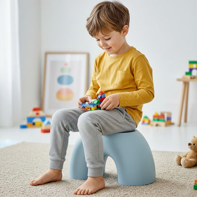 tabouret enfants bleu