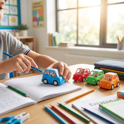 Taille crayon voiture | Double trou avec réservoir