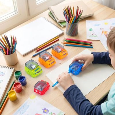 Taille crayon voiture | Double trou avec réservoir