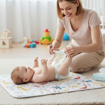 tapis a langer nomade matiere impermeable
