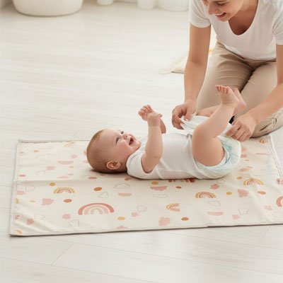 tapis a langer nomade motifs decoratifs apaisants 