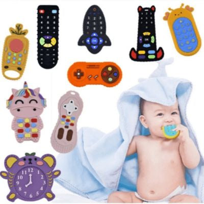 telecommande bebe dentition silicone