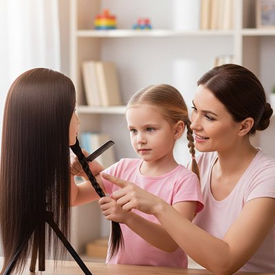 tete a coiffer activité mere fille