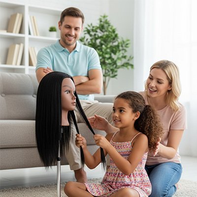 tete a coiffer cheveux longs synthetiques