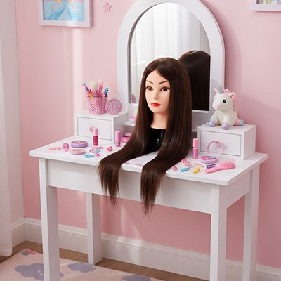 tete a coiffer cheveux resistants