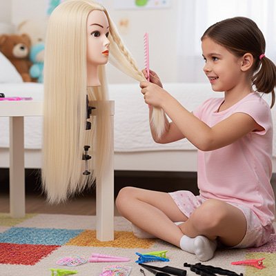 tete a coiffer cheveux synthetiques extra longs