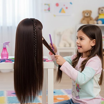 tete a coiffer support stable avec pince