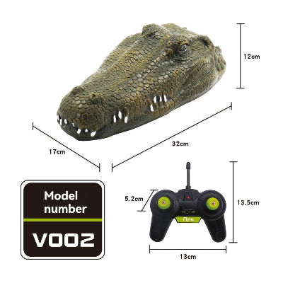 tete telecommandee crocodile vert