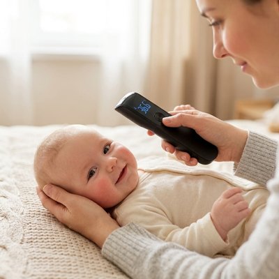 thermomètre frontal ecran digital LCD