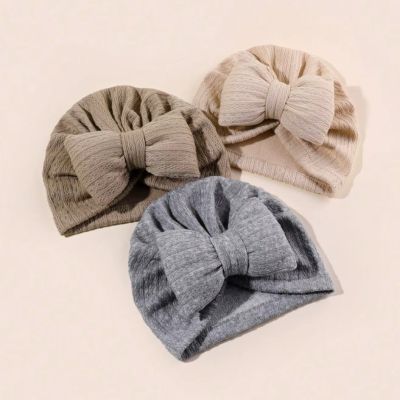 turban bebe fille gris marron beige