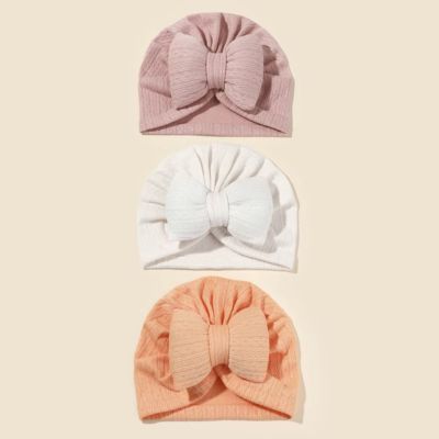 turban bebe fille orange blanc rose poudre