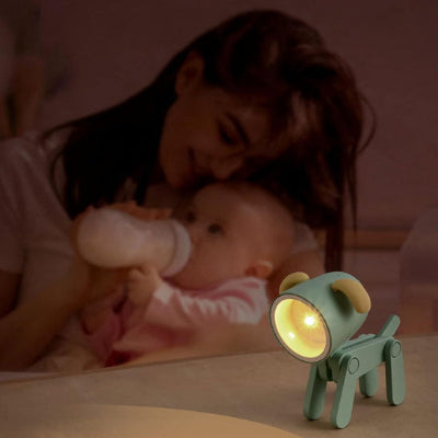 veilleuse bebe chien vert