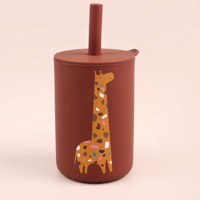 verre bebe anti fuite silicone marron