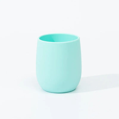verre bebe en silicone anti renversement bleu