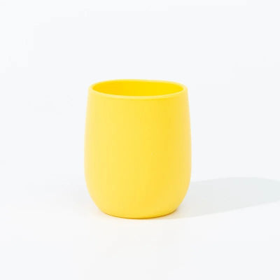 verre bebe en silicone anti renversement jaune