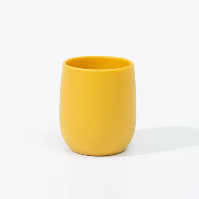 verre bebe en silicone anti renversement orange